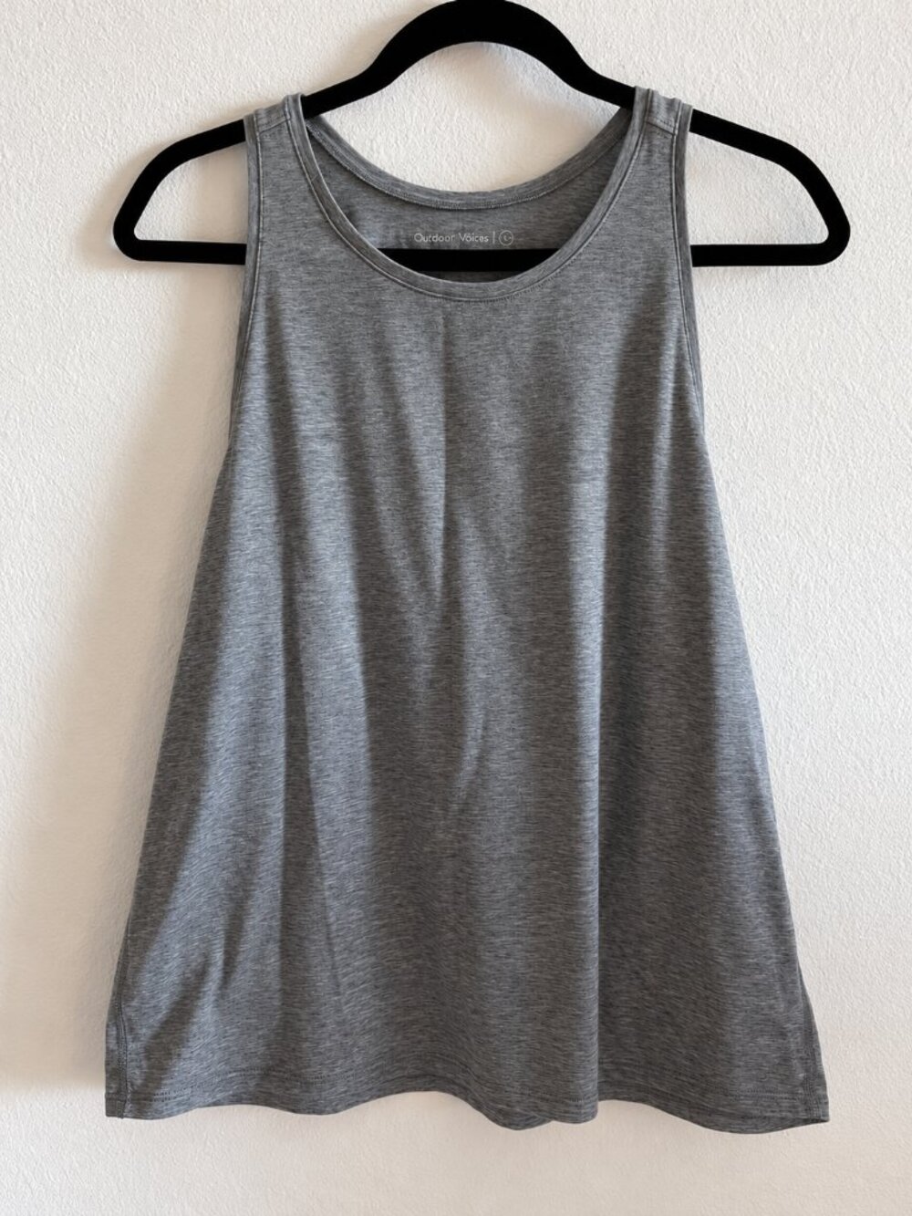 Outdoor Voices Doing Things Tank Top Large Heather Gray Sleeveless Workout